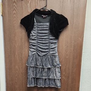 My Michelle Black Textured Fabric